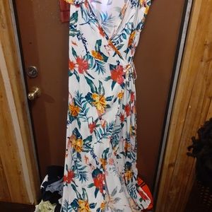 Wrap  cold shoulder dress